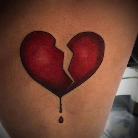 110 Heartsick Broken Heart Tattoo Designs with。